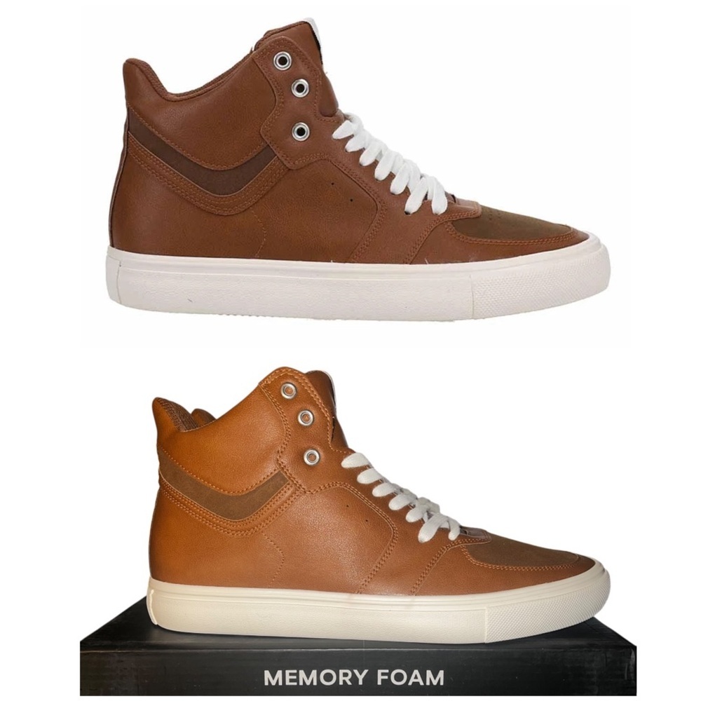 London Fog Men's Brown High-Top Blake‎ Mid Lace Up Sneakers/Shoes | NEW/NIB!!🔥